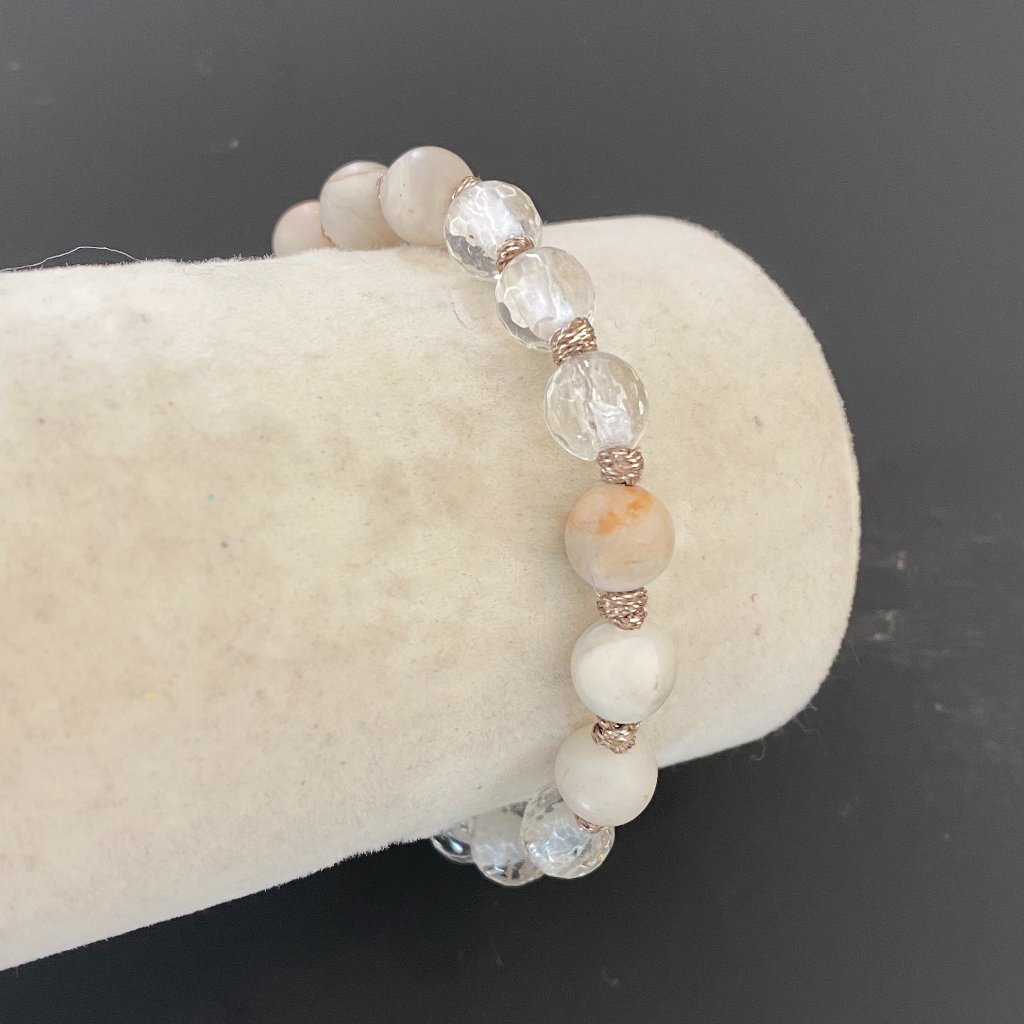 New Authentic Chan Luu Clear Quartz Mix Adjustable